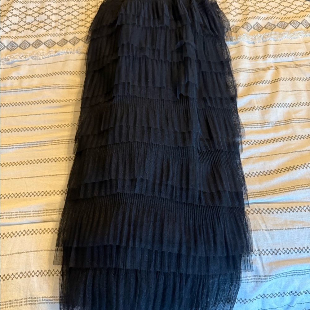 Studio West Black tired Tulle Skirt - Picture 3 of 6